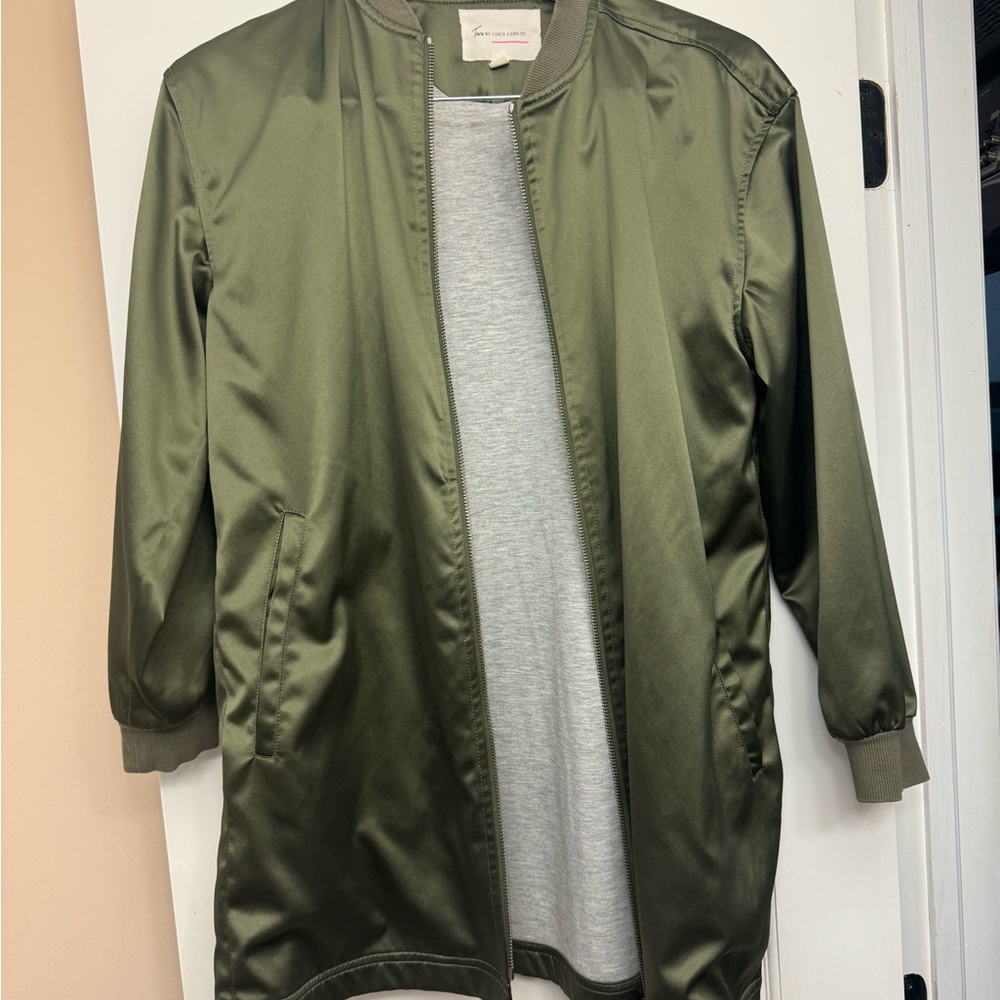 Two by Vince Camuto Olive Long Jacket - Size XS